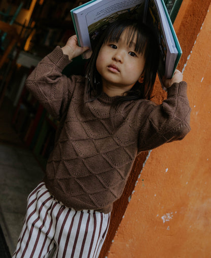 FLIINK EMILY KNIT PULLOVER PULLOVER COFFEE BEAN