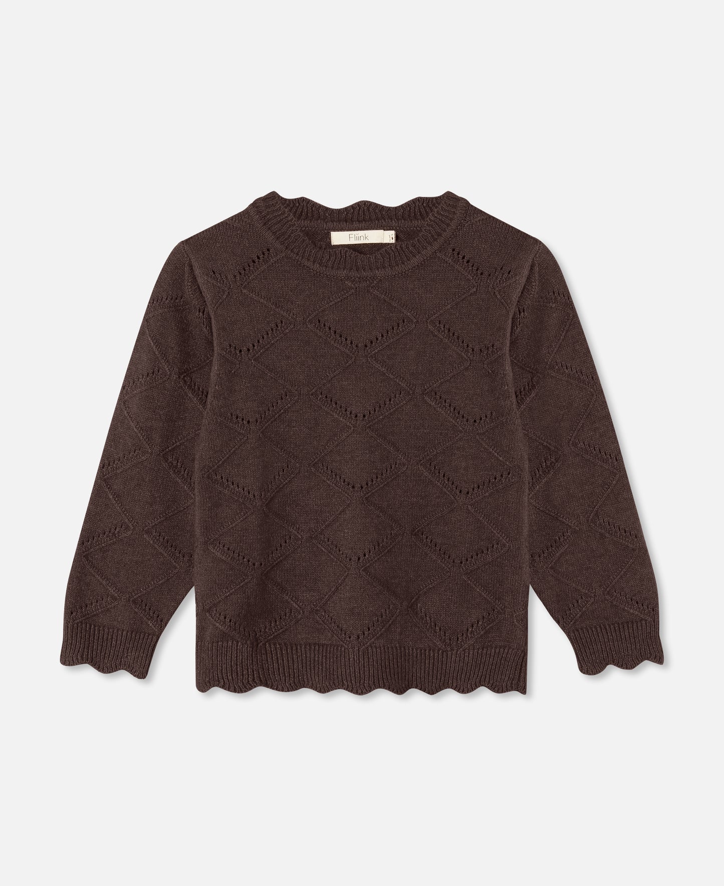 FLIINK EMILY KNIT PULLOVER PULLOVER COFFEE BEAN