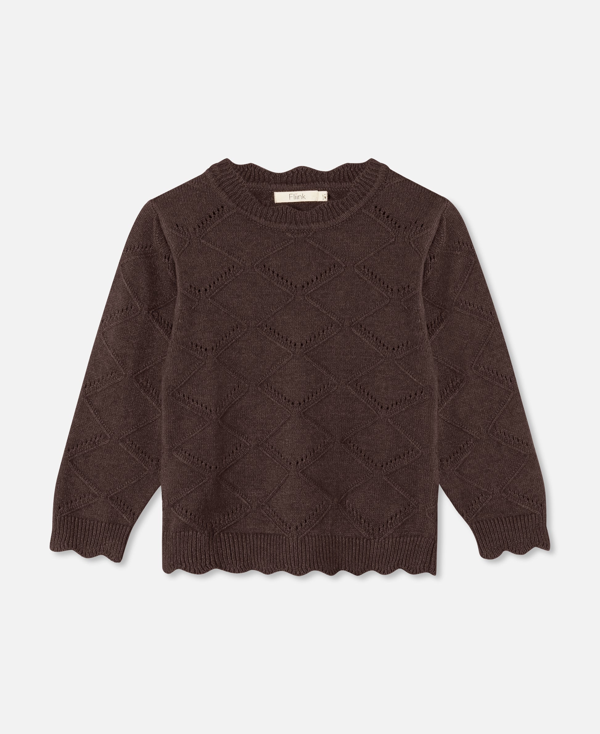 FLIINK EMILY KNIT PULLOVER PULLOVER COFFEE BEAN