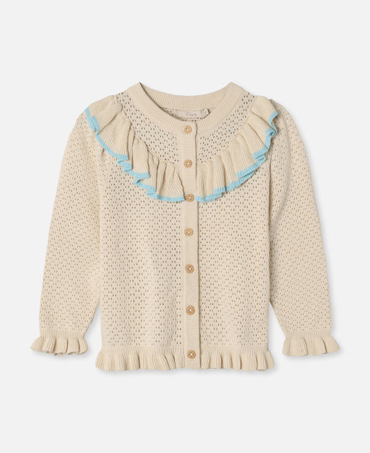 FLIINK EMMY LS CARDIGAN CARDIGAN SANDSHELL