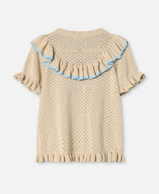 FLIINK EMMY SS BLOUSE BLOUSE SANDSHELL