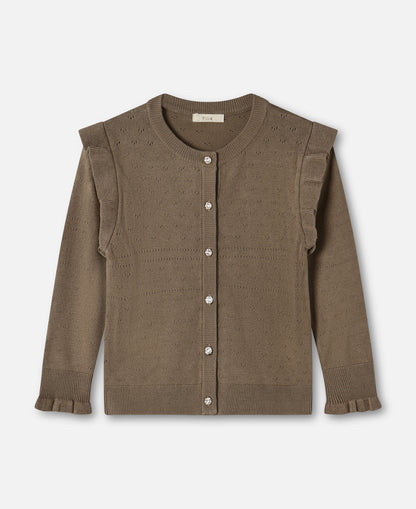 FLIINK FAME CARDIGAN CARDIGAN PINE BARK