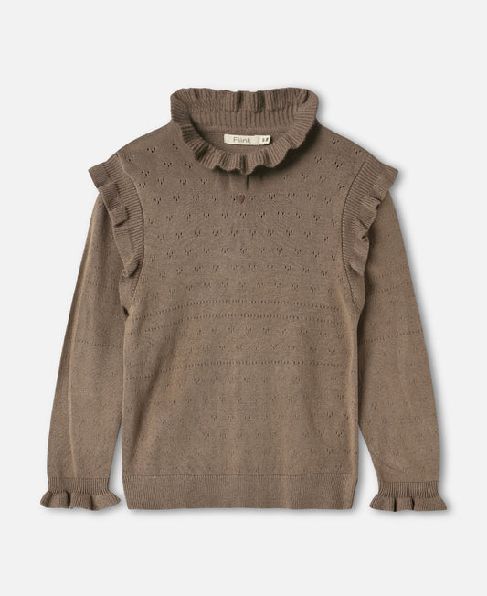 FLIINK FAME LS BLOUSE BLOUSE PINE BARK