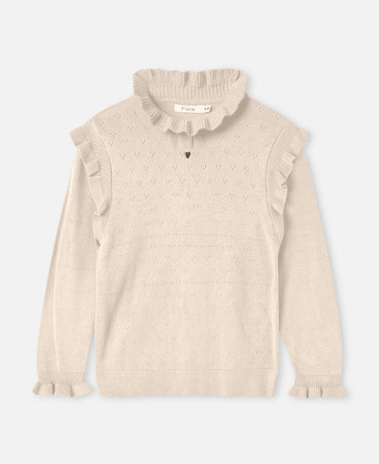 FLIINK FAME LS BLOUSE BLOUSE SANDSHELL