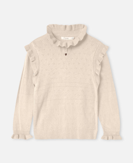 FLIINK FAME LS BLOUSE BLOUSE SANDSHELL