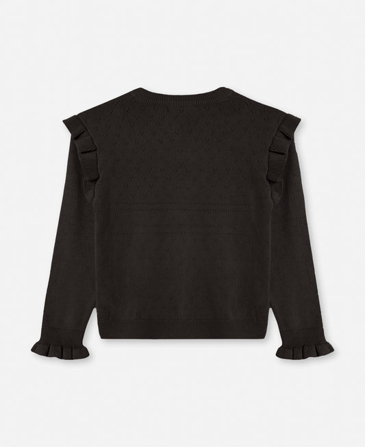 FLIINK FAME O-NECK BLOUSE BLOUSE COFFEE BEAN
