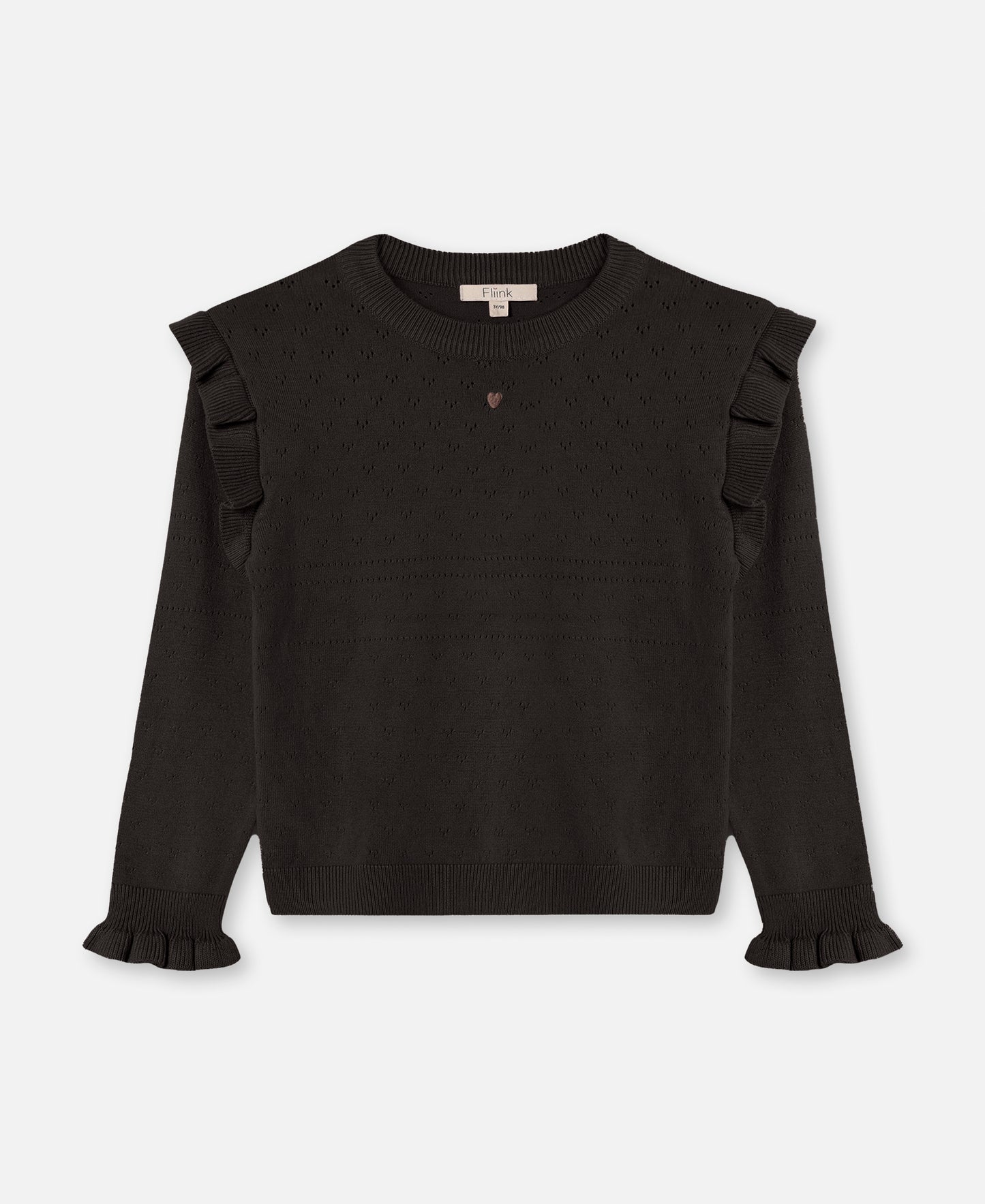 FLIINK FAME O-NECK BLOUSE BLOUSE COFFEE BEAN