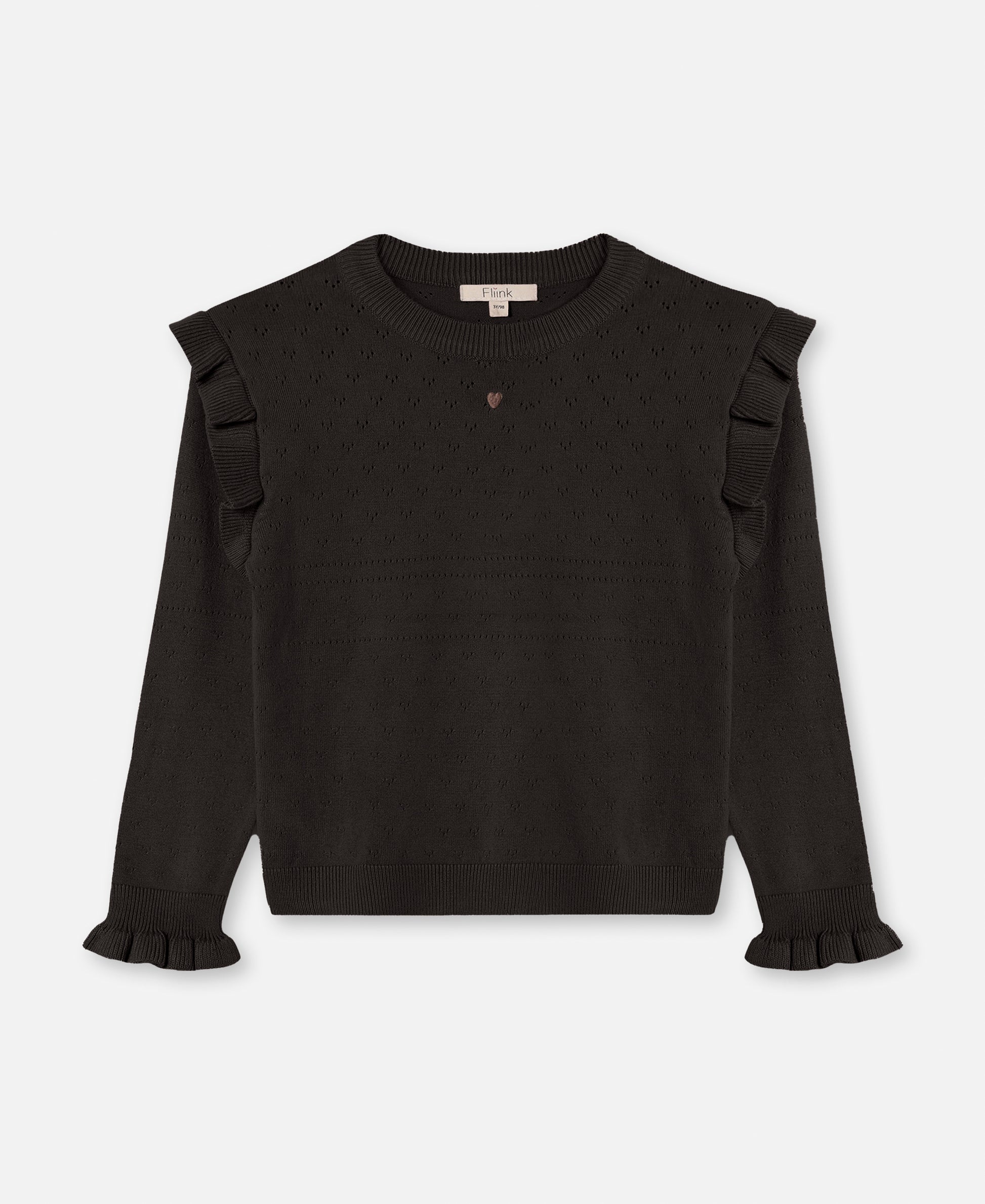 FLIINK FAME O-NECK BLOUSE BLOUSE COFFEE BEAN