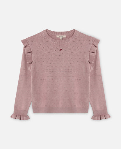 FLIINK FAME O-NECK BLOUSE BLOUSE WOODROSE