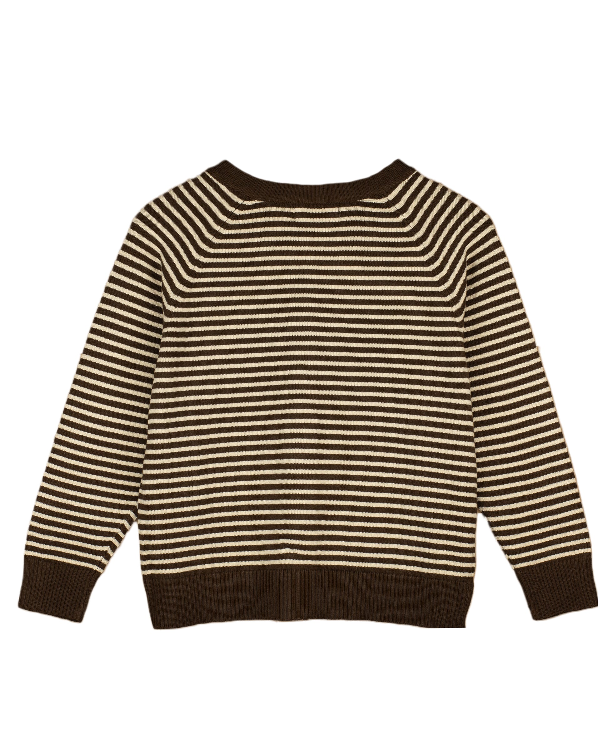 FLIINK FAVO CARDIGAN CARDIGAN CHICORY COFFEE W. SAND STRIPES