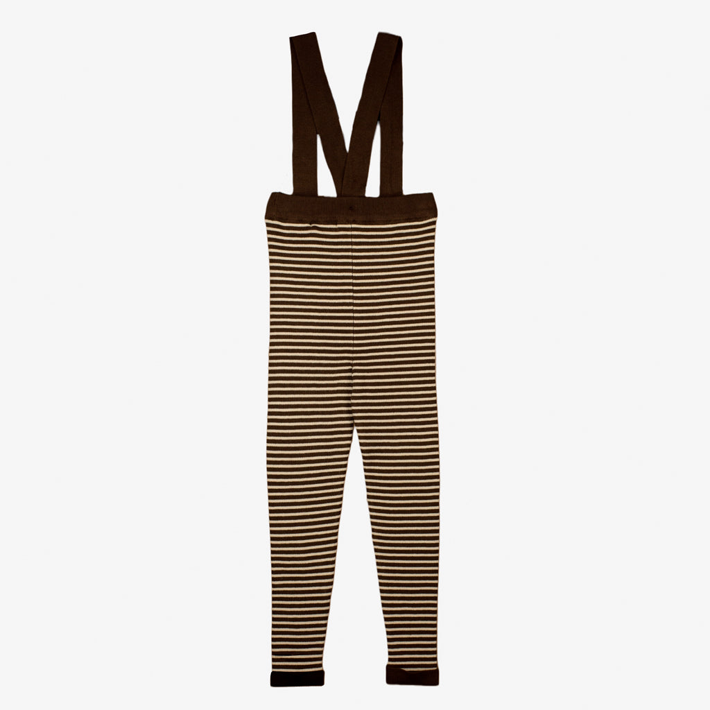 FLIINK FAVO LEGGENS WITH SUSPENDERS LEGGIN CHICORY COFFEE W. SAND STRIPES