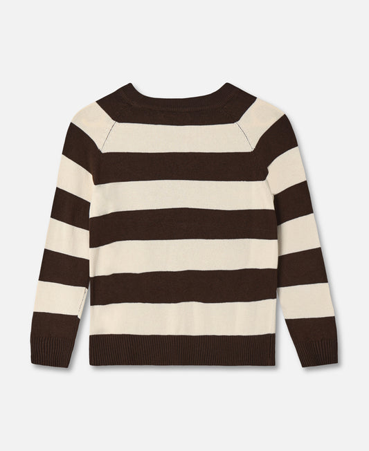 FLIINK FAVO LS PULLOVER PULLOVER COFFEE BEAN / SANDSHELL
