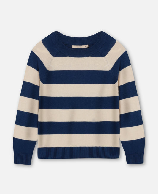 FLIINK FAVO LS PULLOVER PULLOVER INSIGNIA BLUE / SANDSHELL