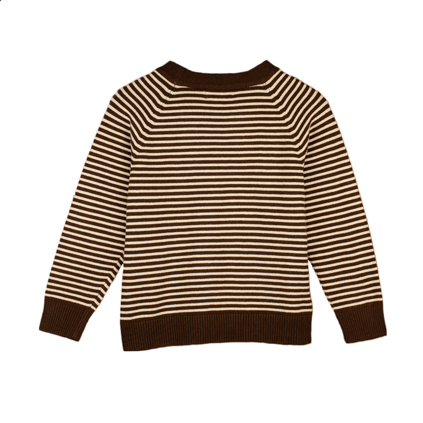 FLIINK FAVO PULLOVER PULLOVER CHICORY COFFEE W. SAND STRIPES