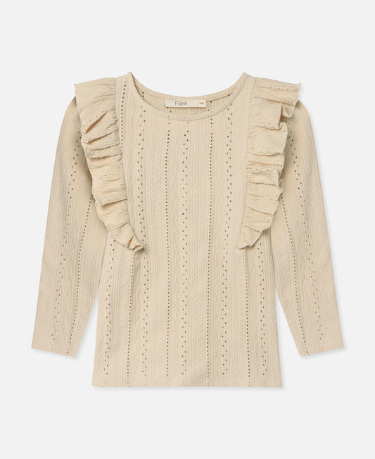 FLIINK GABBY LS BLOUSE BLOUSE SANDSHELL