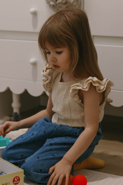 FLIINK GABBY SS BLOUSE T-SHIRT SANDSHELL