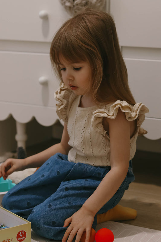 FLIINK GABBY SS BLOUSE T-SHIRT SANDSHELL