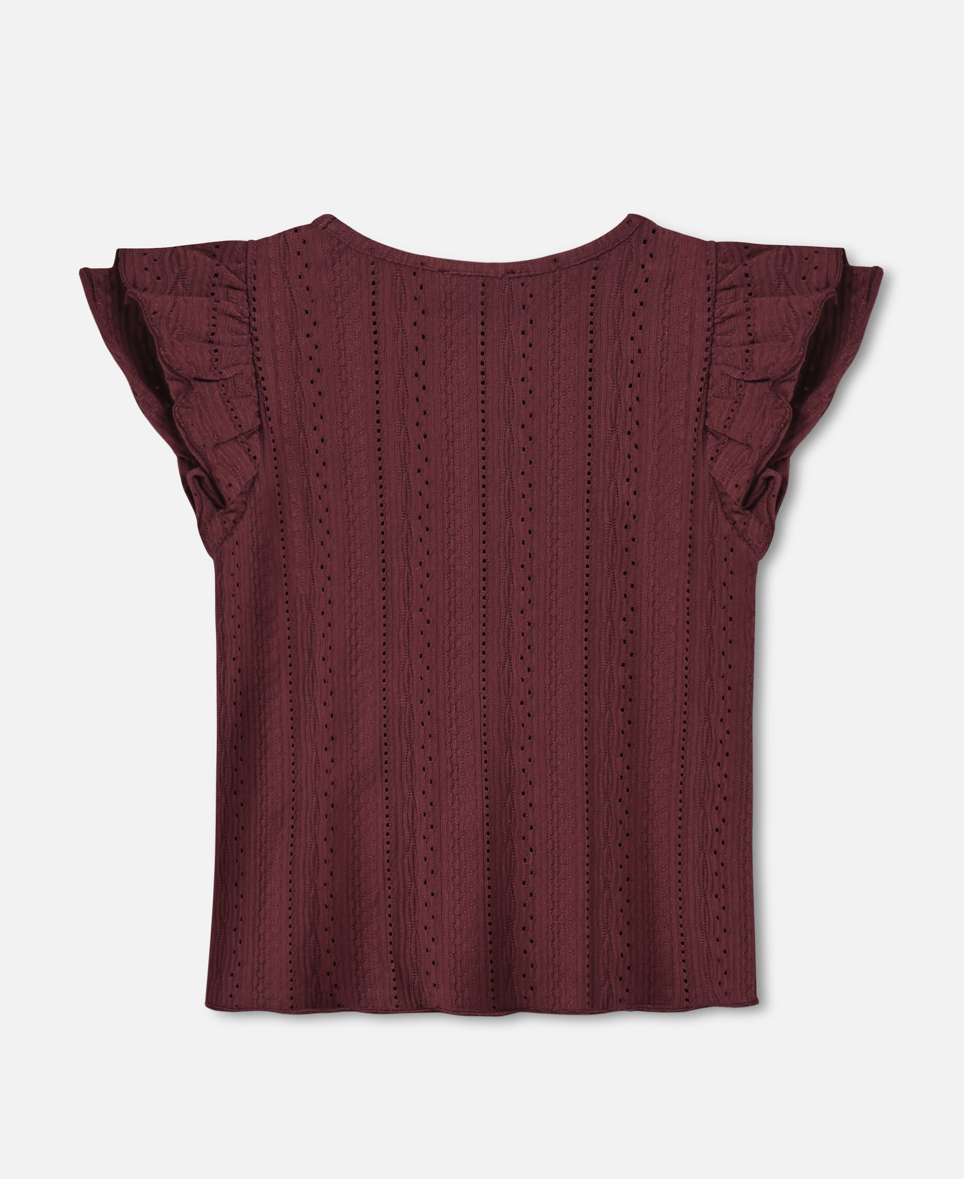 FLIINK GABBY SS BLOUSE T-SHIRT BURGENDY