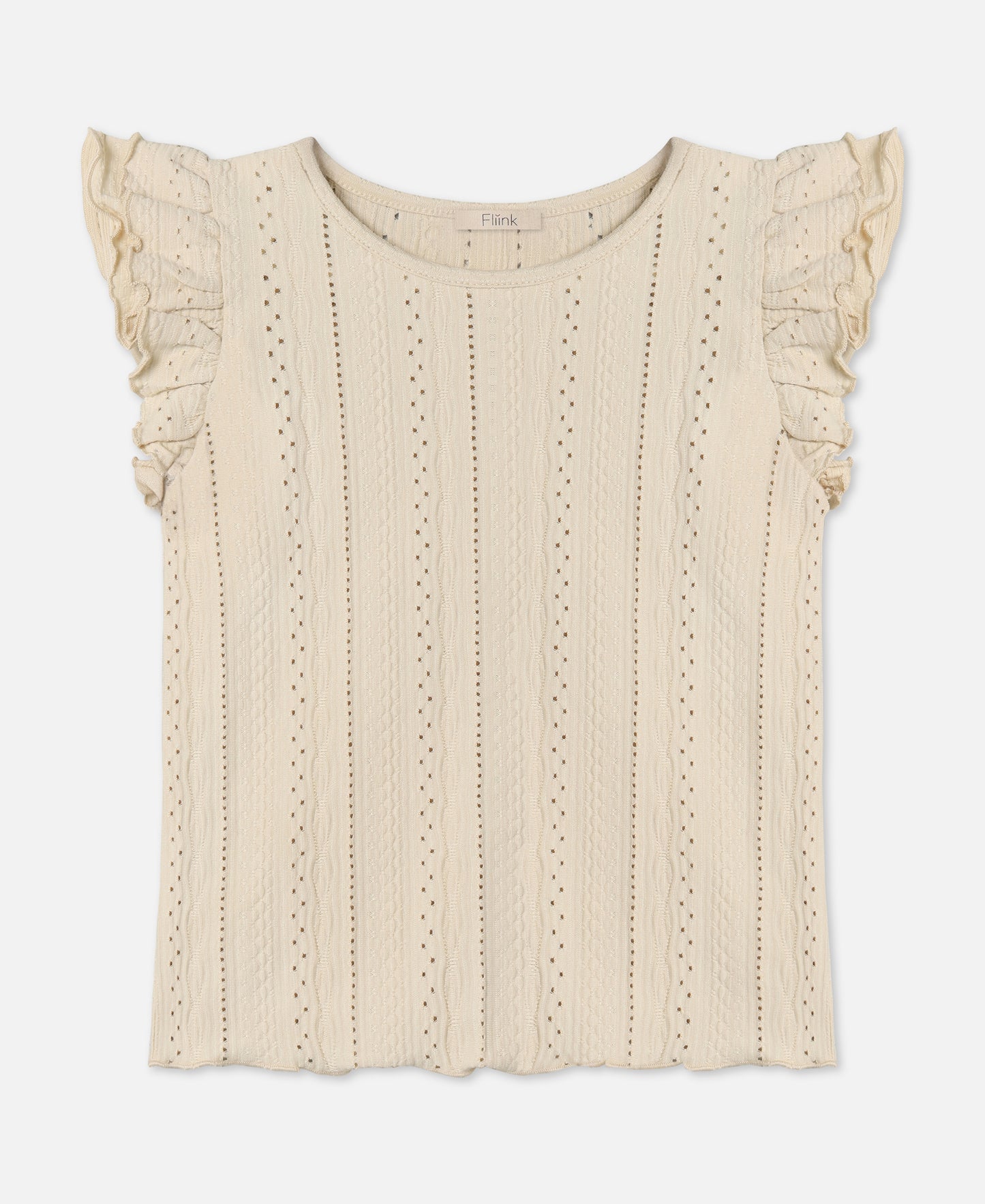 FLIINK GABBY SS BLOUSE T-SHIRT SANDSHELL