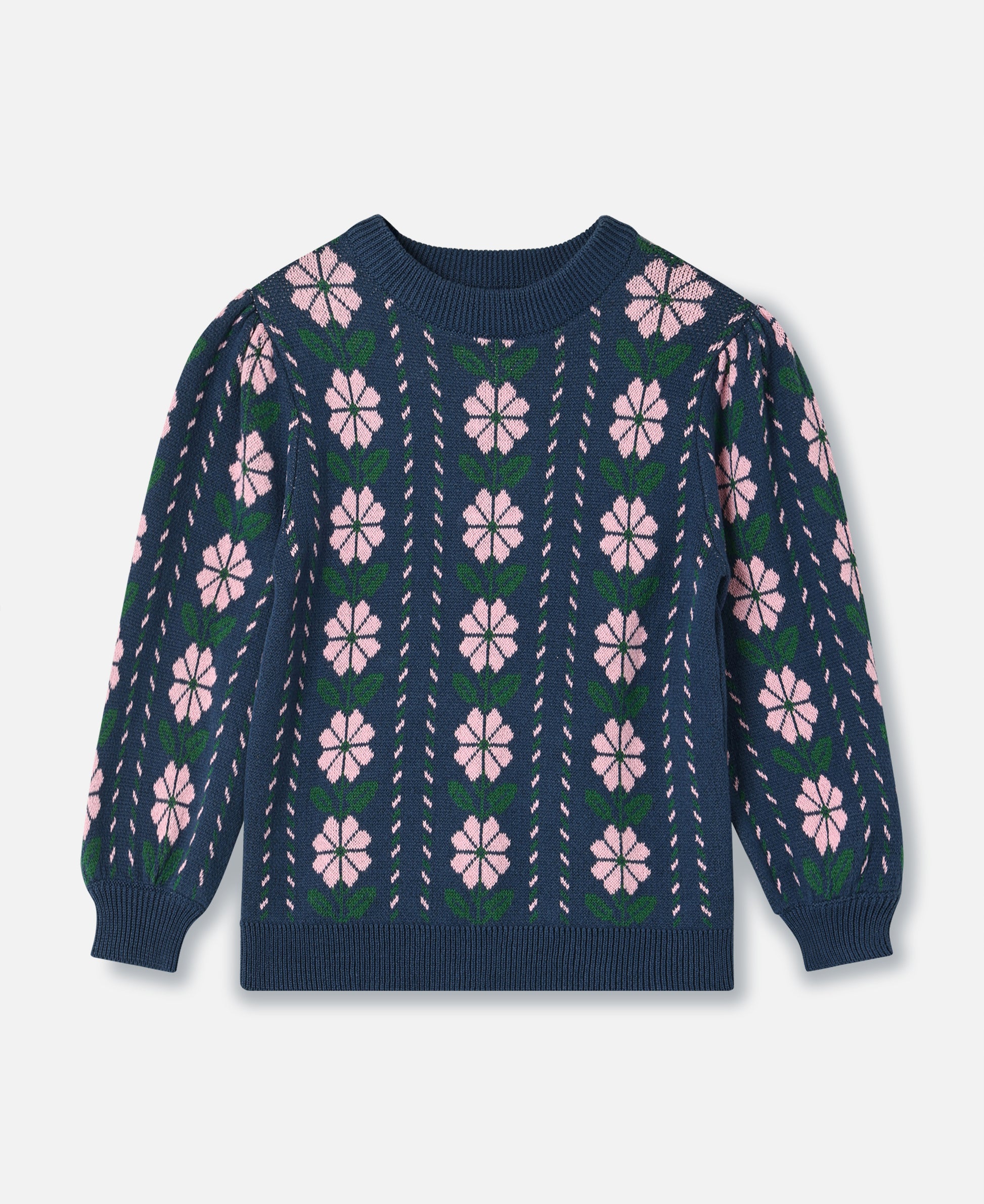FLIINK GARDEN KNIT BLOUSE BLOUSE INSIGNIA BLUE