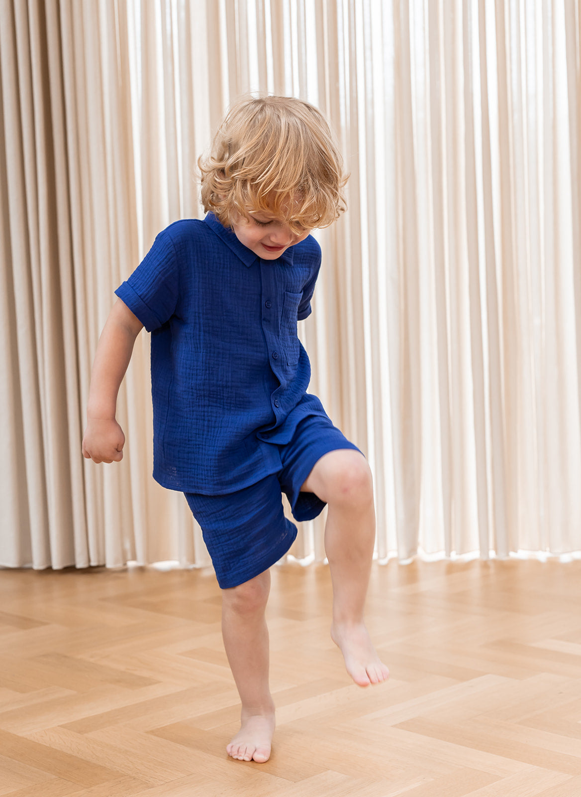 FLIINK HELLO SS SHIRT SHIRT MAZERINE BLUE