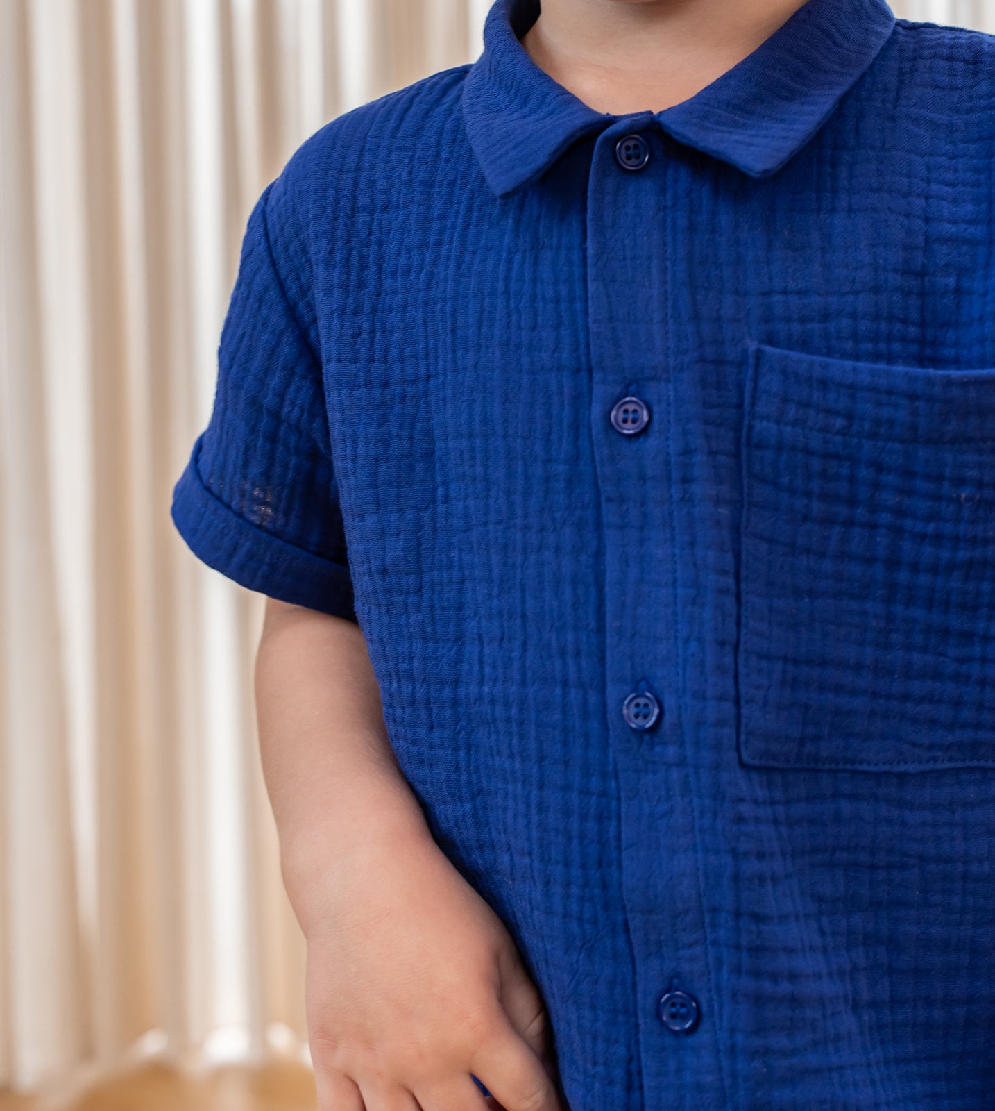 FLIINK HELLO SS SHIRT SHIRT MAZERINE BLUE