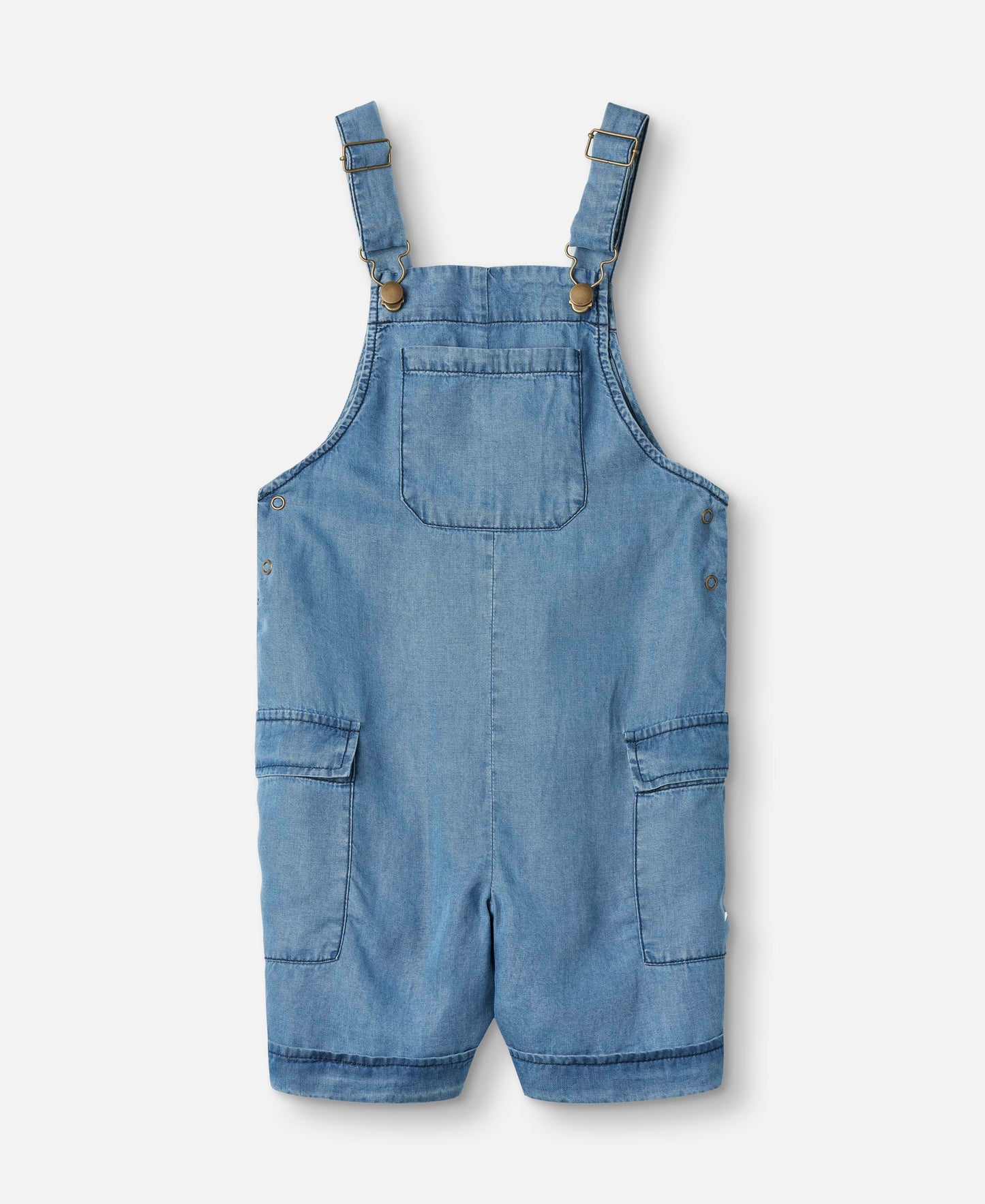 FLIINK HI SHORT OVERALL OVERALL LIGHT DENIM BLUE