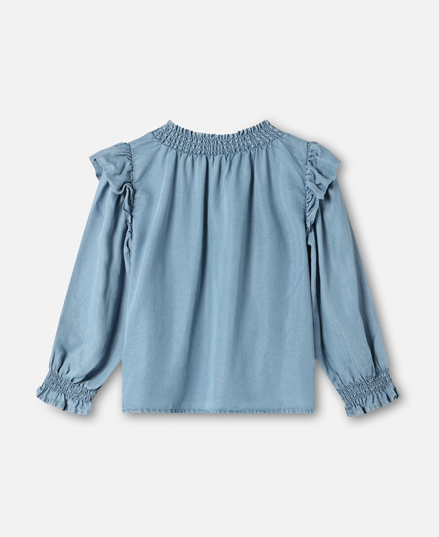 FLIINK HURLUM LS BLOUSE BLOUSE LIGHT DENIM BLUE