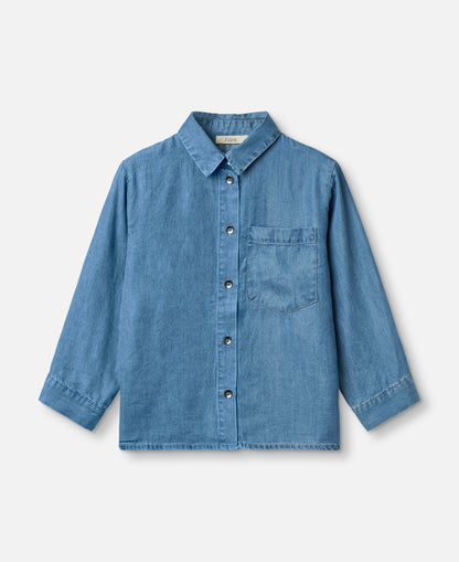 FLIINK HURLUM OVERSIZE SHIRT SHIRT LIGHT DENIM BLUE