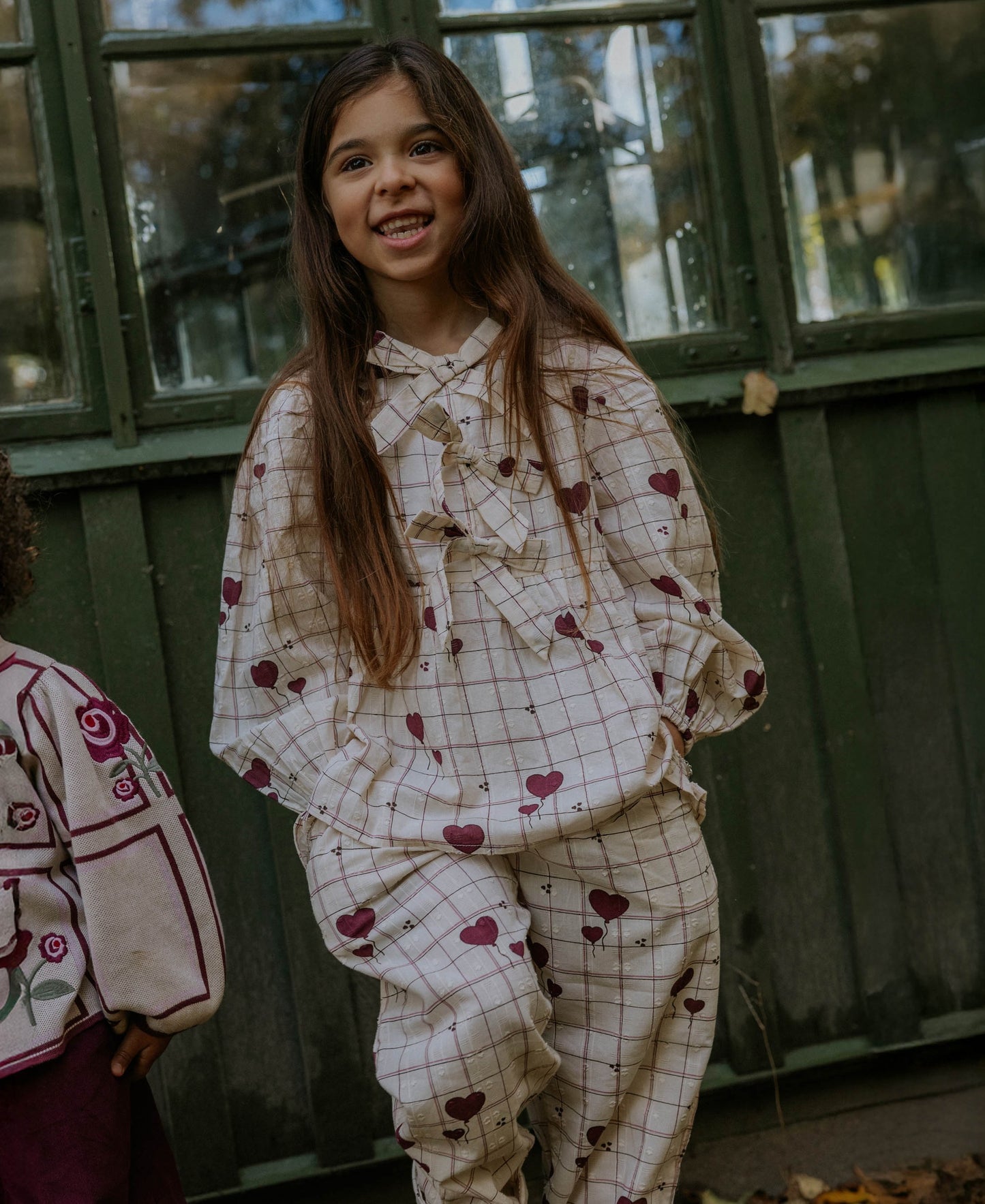 FLIINK ILOVE BLOUSE BLOUSE SANDSHELL HEART AOP