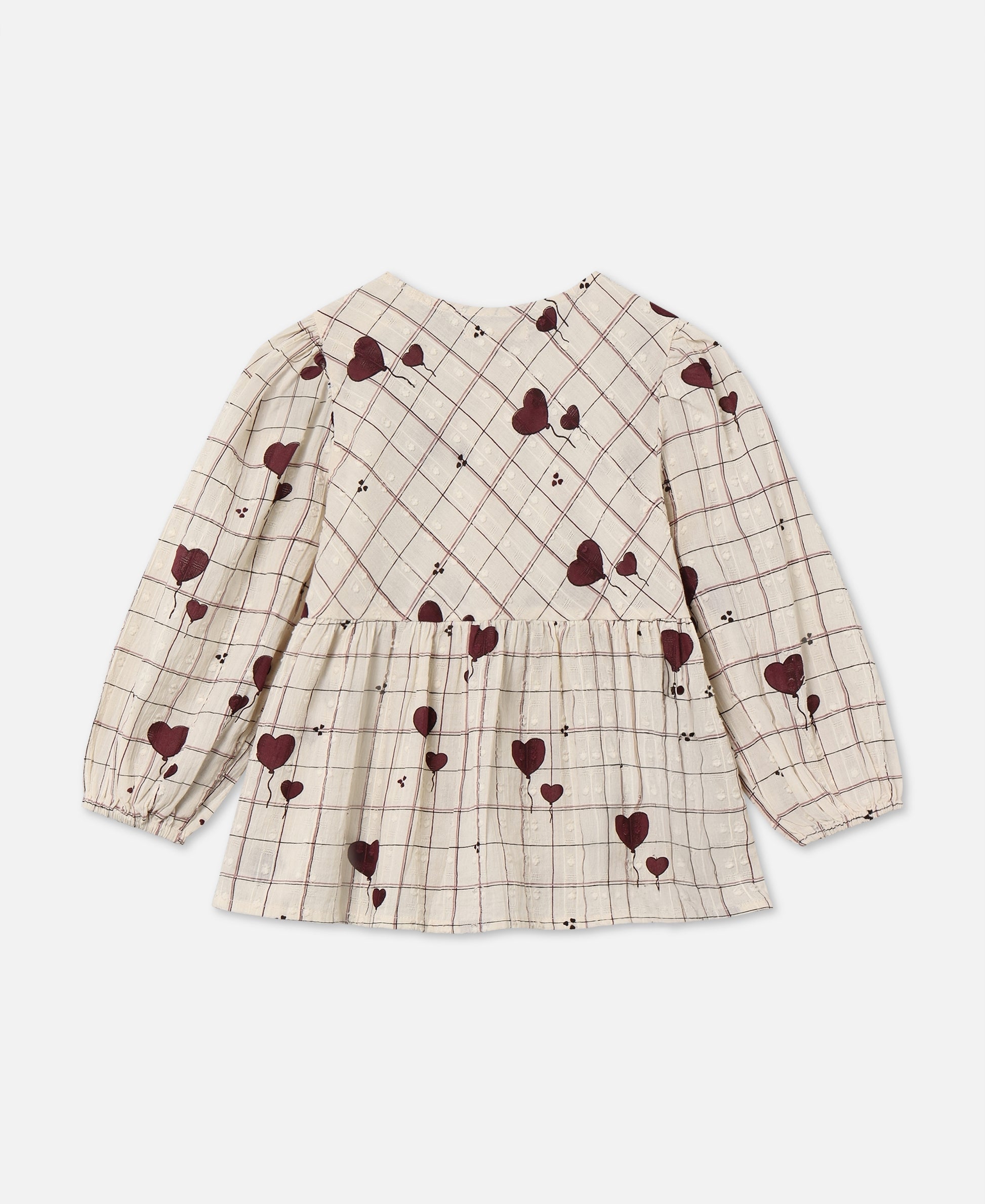 FLIINK ILOVE BLOUSE BLOUSE SANDSHELL HEART AOP