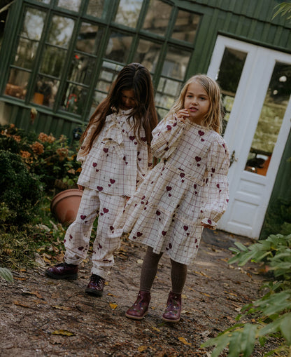 FLIINK ILOVE DRESS DRESS SANDSHELL HEART AOP