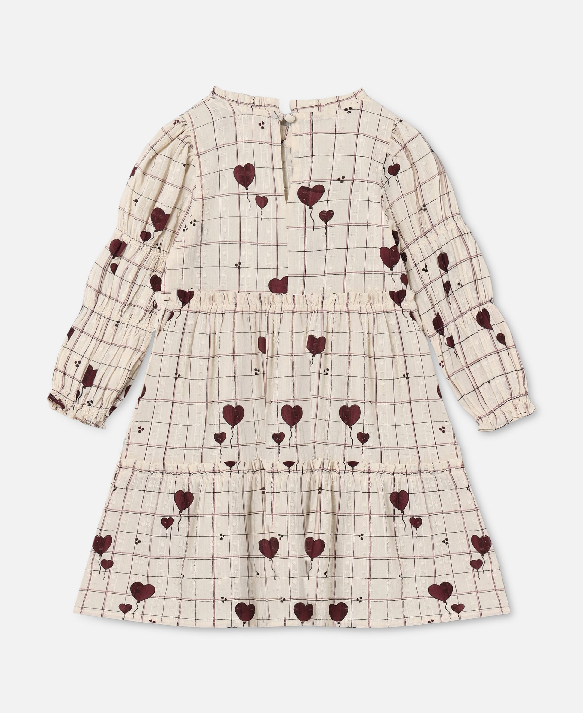 FLIINK ILOVE DRESS DRESS SANDSHELL HEART AOP