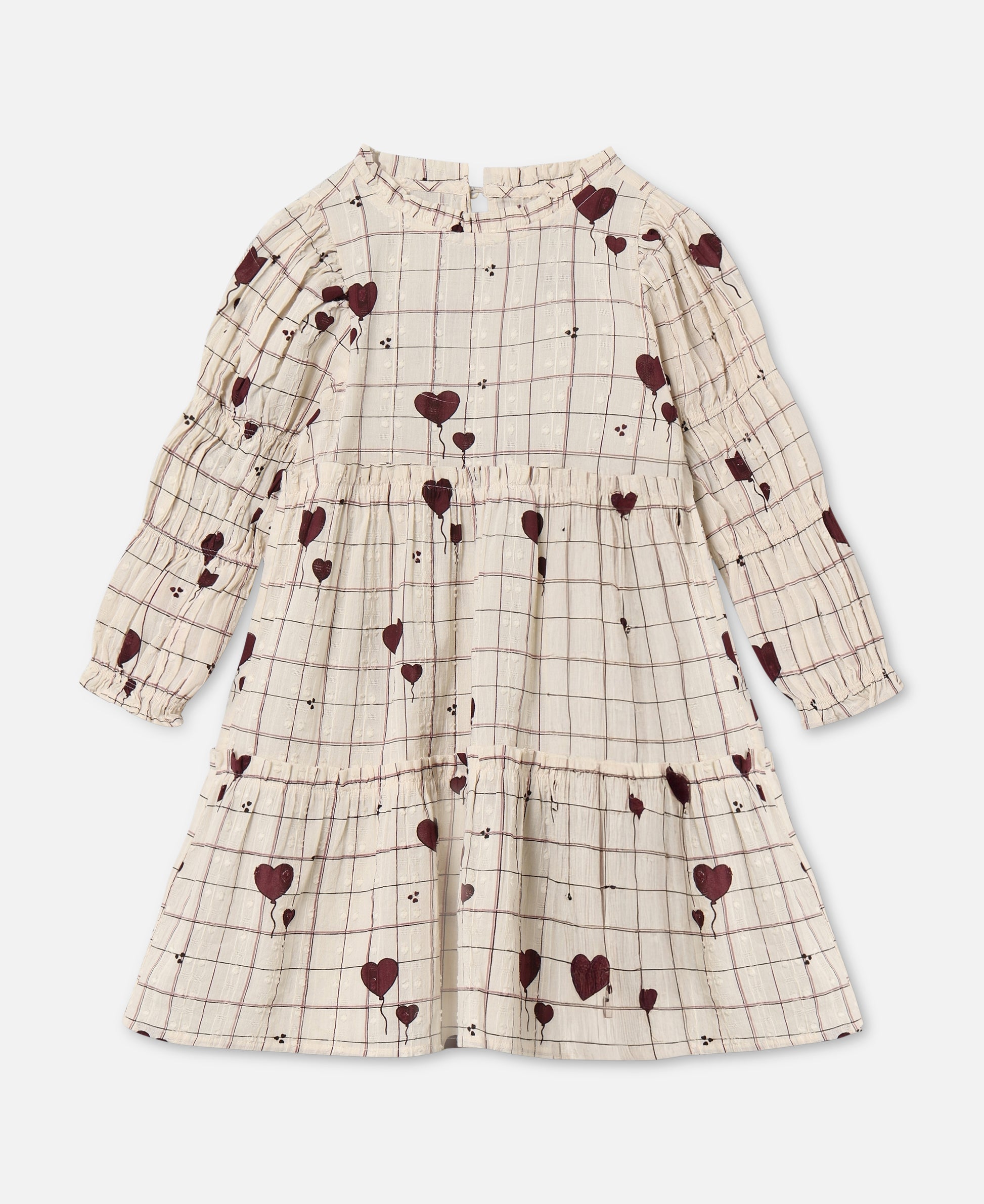 FLIINK ILOVE DRESS DRESS SANDSHELL HEART AOP