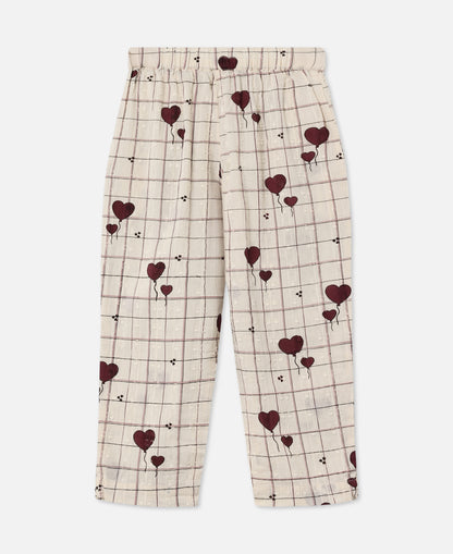 FLIINK ILOVE PANT PANT SANDSHELL HEART AOP