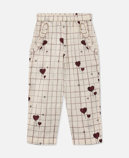 FLIINK ILOVE PANT PANT SANDSHELL HEART AOP