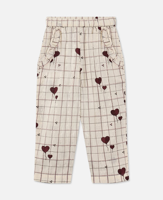 FLIINK ILOVE PANT PANT SANDSHELL HEART AOP