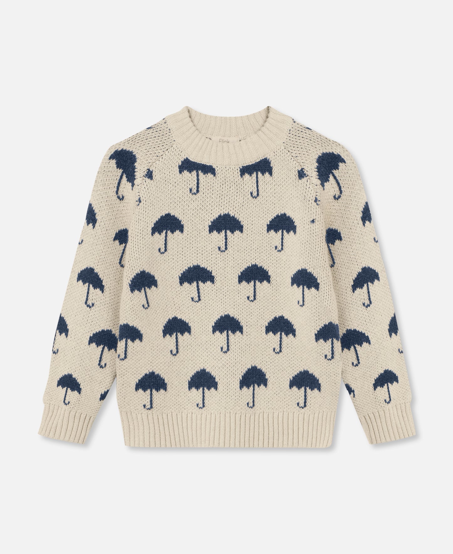 FLIINK JANIE CASHMERE UMBRELLA PULLOVER PULLOVER SANDSHELL / INSIGNIA BLUE
