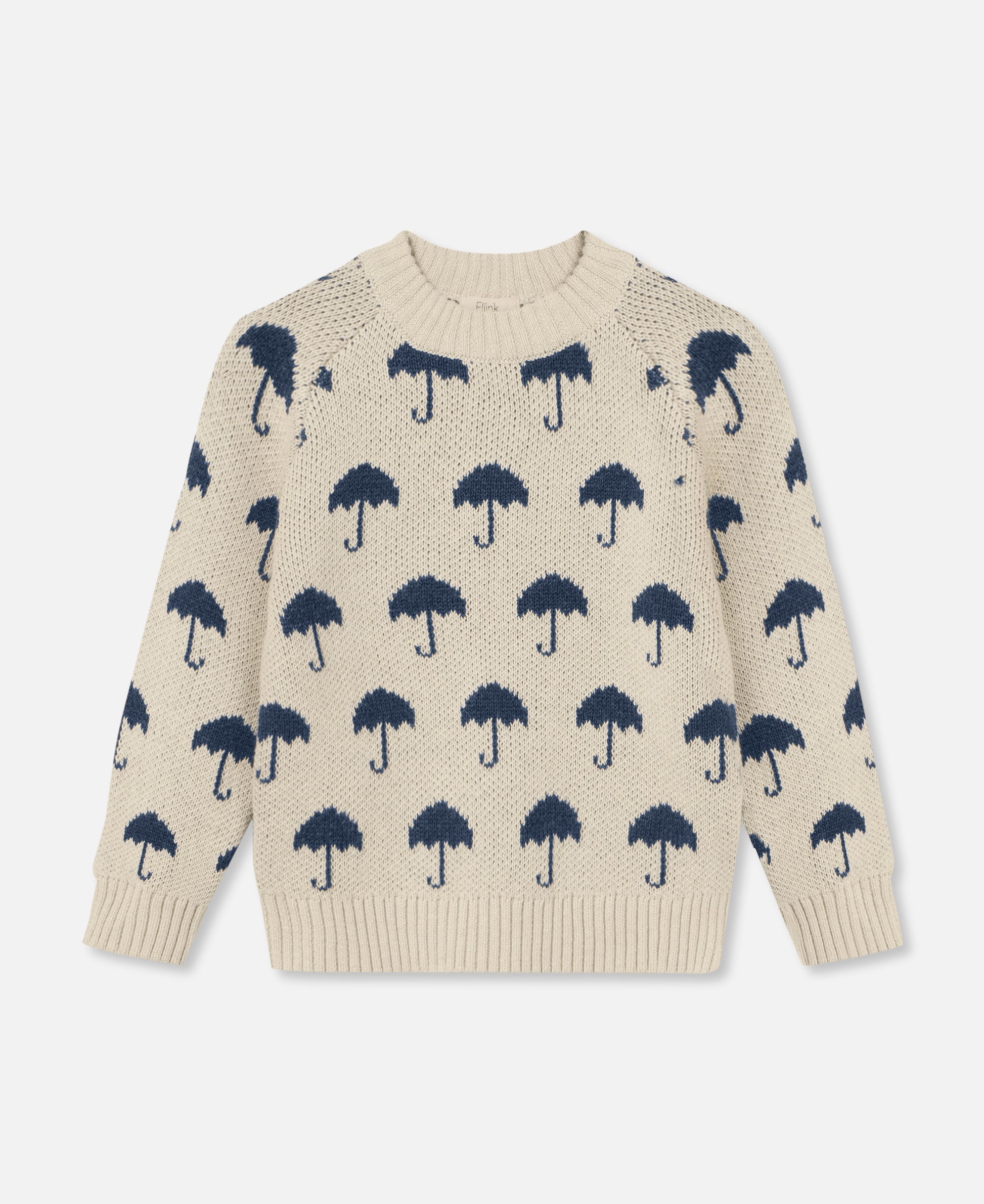FLIINK JANIE CASHMERE UMBRELLA PULLOVER PULLOVER SANDSHELL / INSIGNIA BLUE