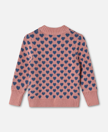 FLIINK JANIE HEART PULLOVER PULLOVER ASH ROSE