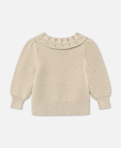 FLIINK JULIE LS KNIT BLOUSE PULLOVER SANDSHELL