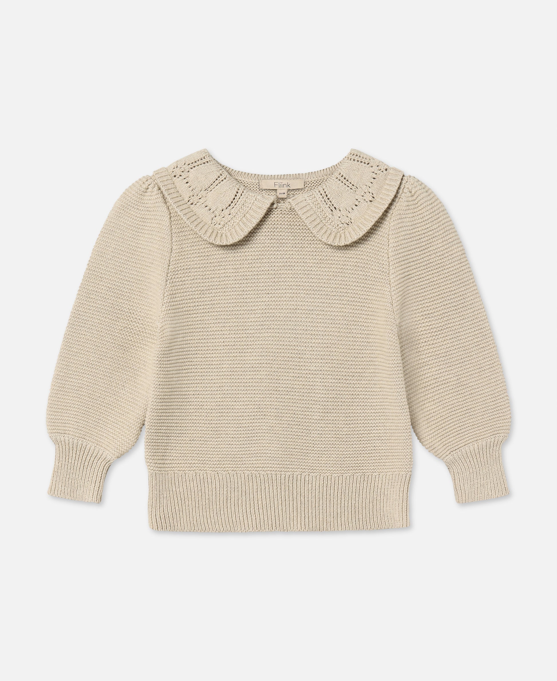 FLIINK JULIE LS KNIT BLOUSE PULLOVER SANDSHELL