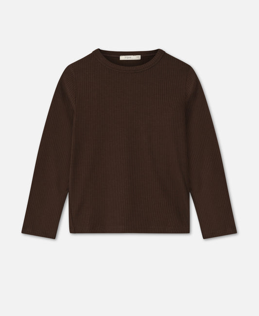 FLIINK KENNA LS BLOUSE BLOUSE COFFEE BEAN
