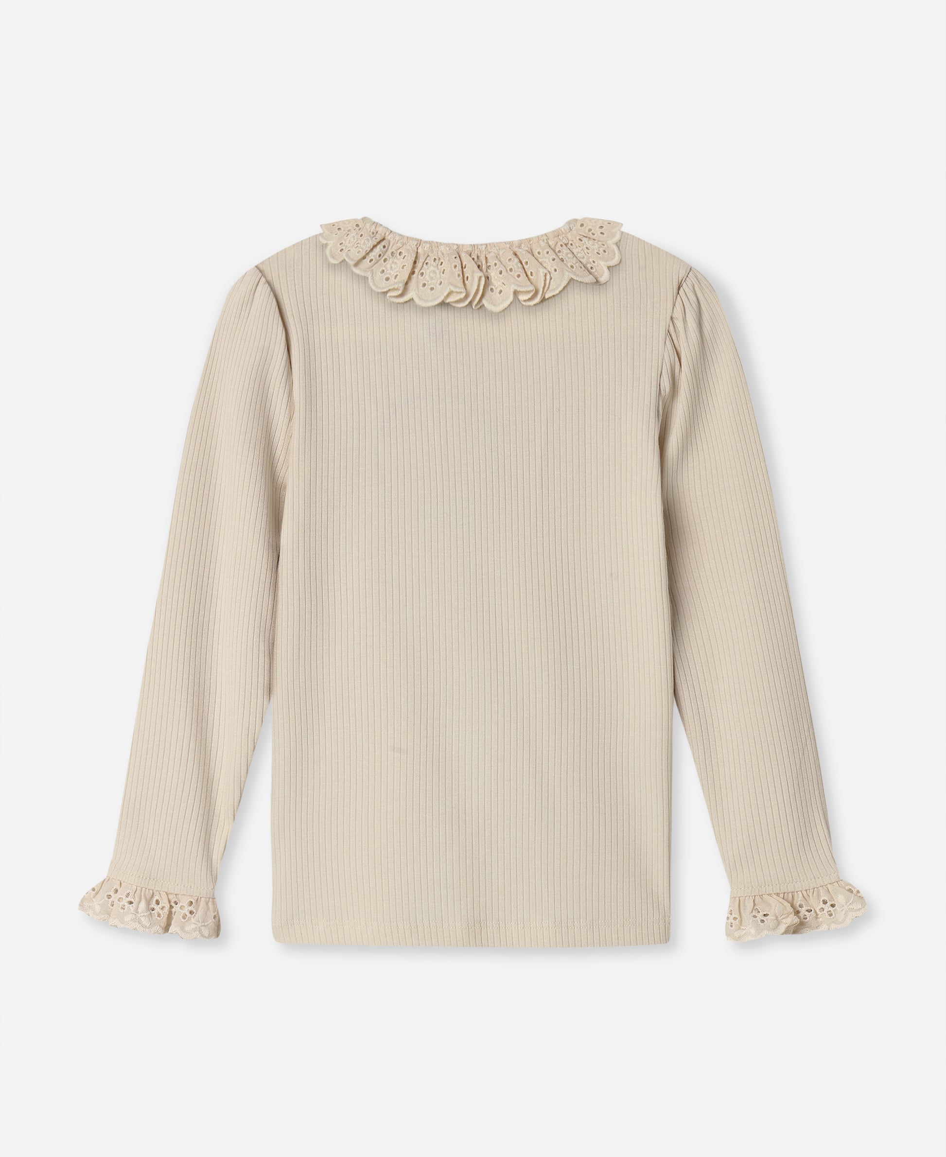 FLIINK KENNA LS LACE BLOUSE BLOUSE SANDSHELL