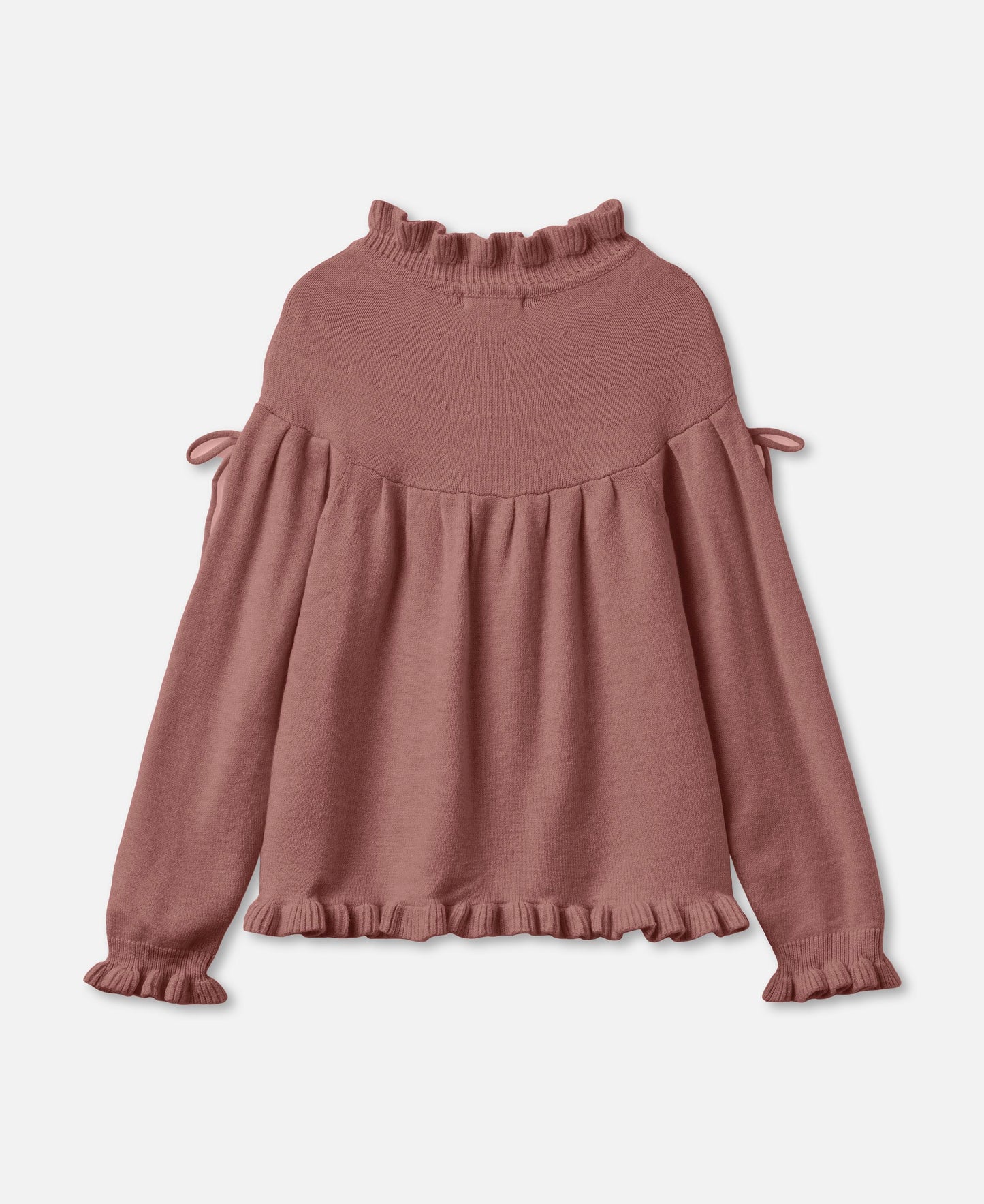 FLIINK KINO LS KNIT BLOUSE BLOUSE ASH ROSE