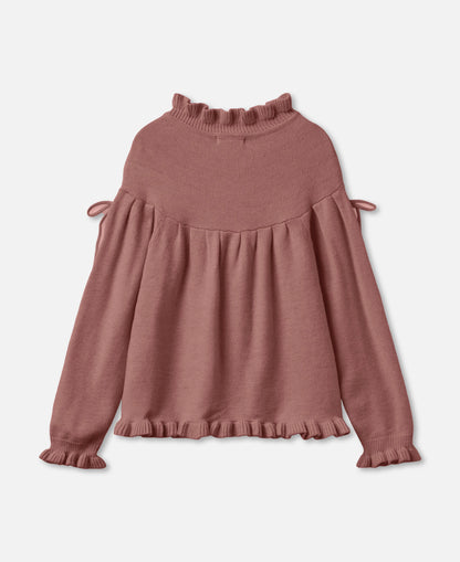 FLIINK KINO LS KNIT BLOUSE BLOUSE ASH ROSE