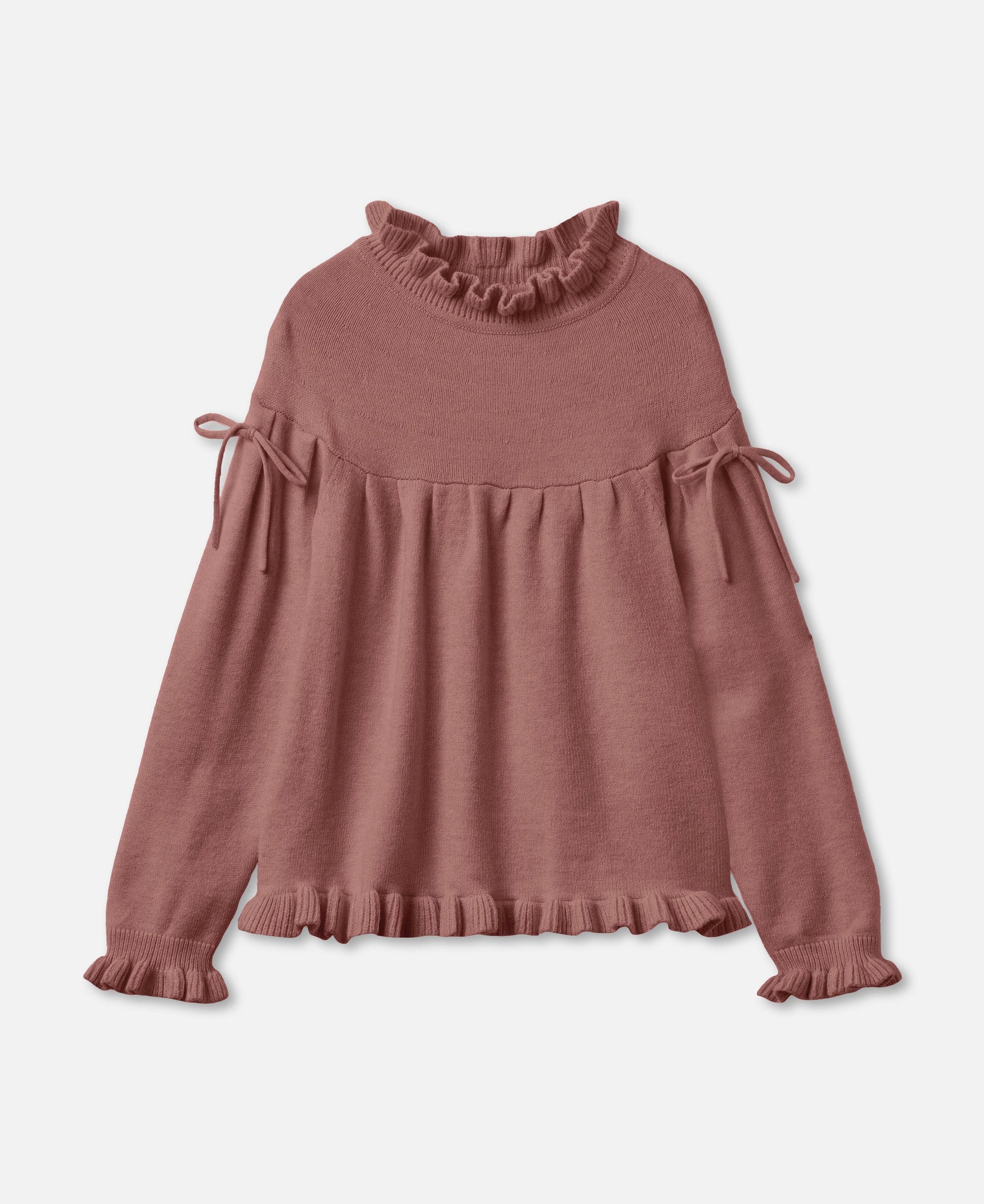 FLIINK KINO LS KNIT BLOUSE BLOUSE ASH ROSE