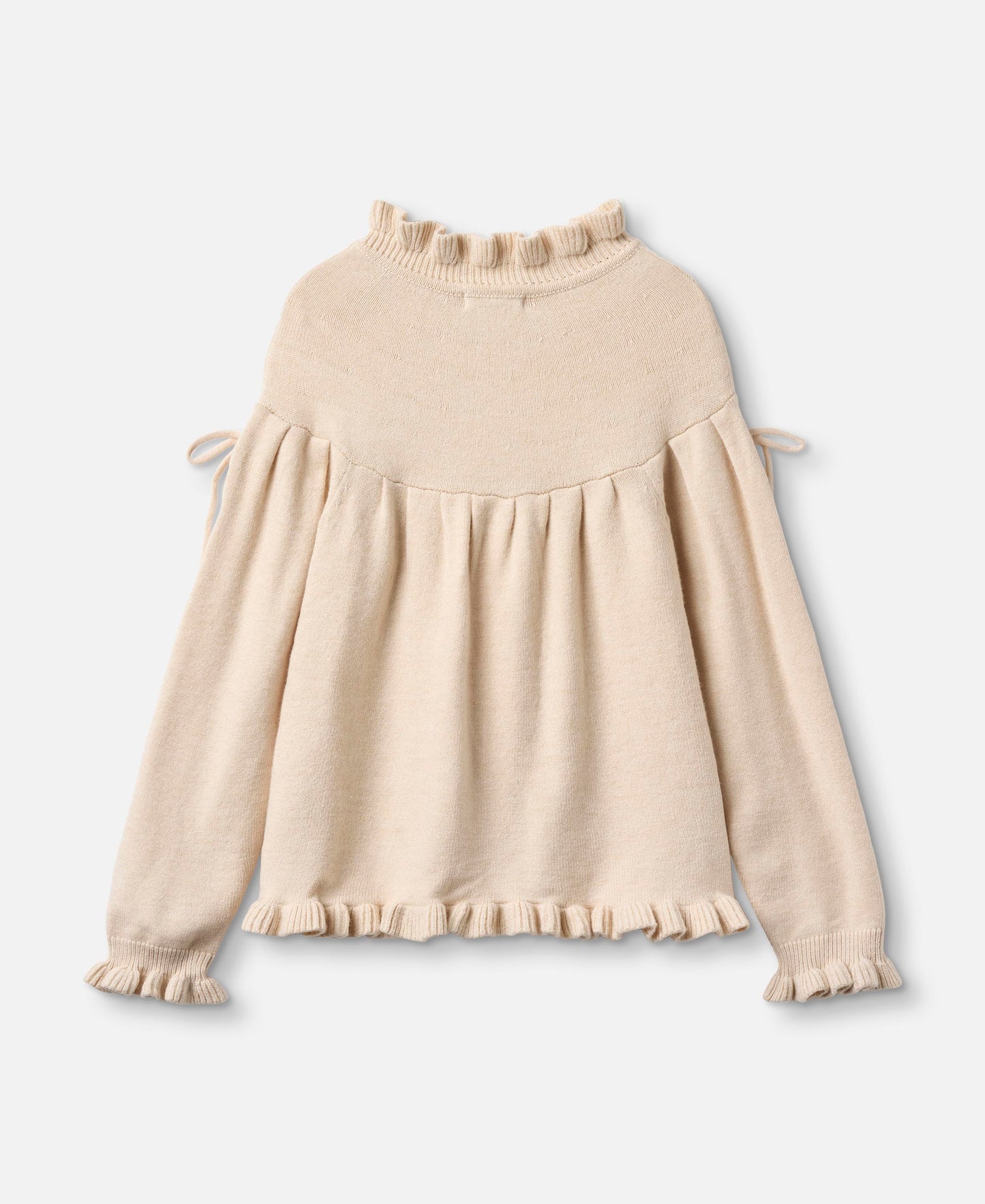 FLIINK KINO LS KNIT BLOUSE BLOUSE SANDSHELL