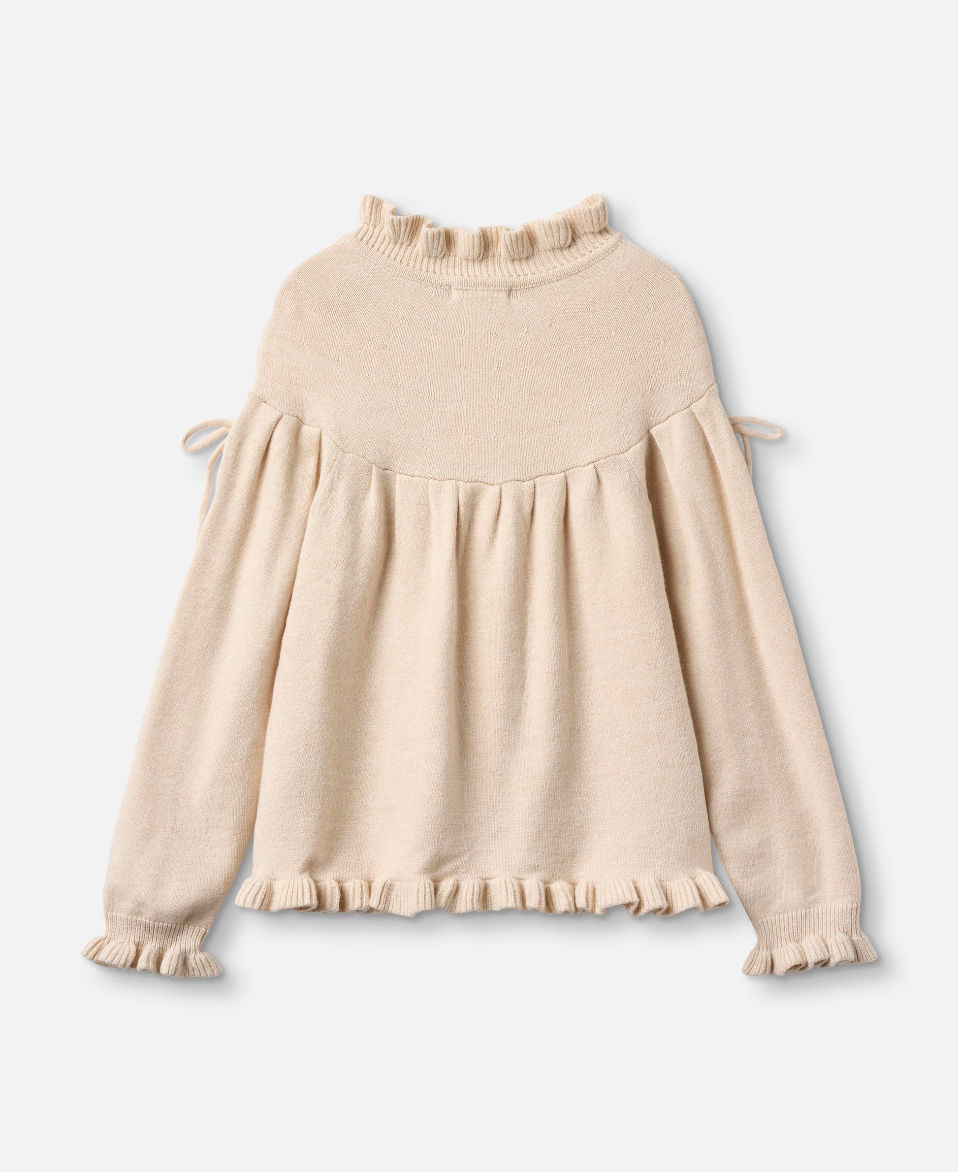 FLIINK KINO LS KNIT BLOUSE BLOUSE SANDSHELL