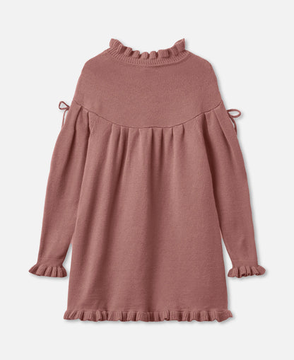FLIINK KINO LS KNIT DRESS DRESS ASH ROSE